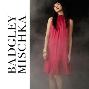 Badgley Mischka ✨️NEW✨️ Red Silk Trapeze Dress. size 4